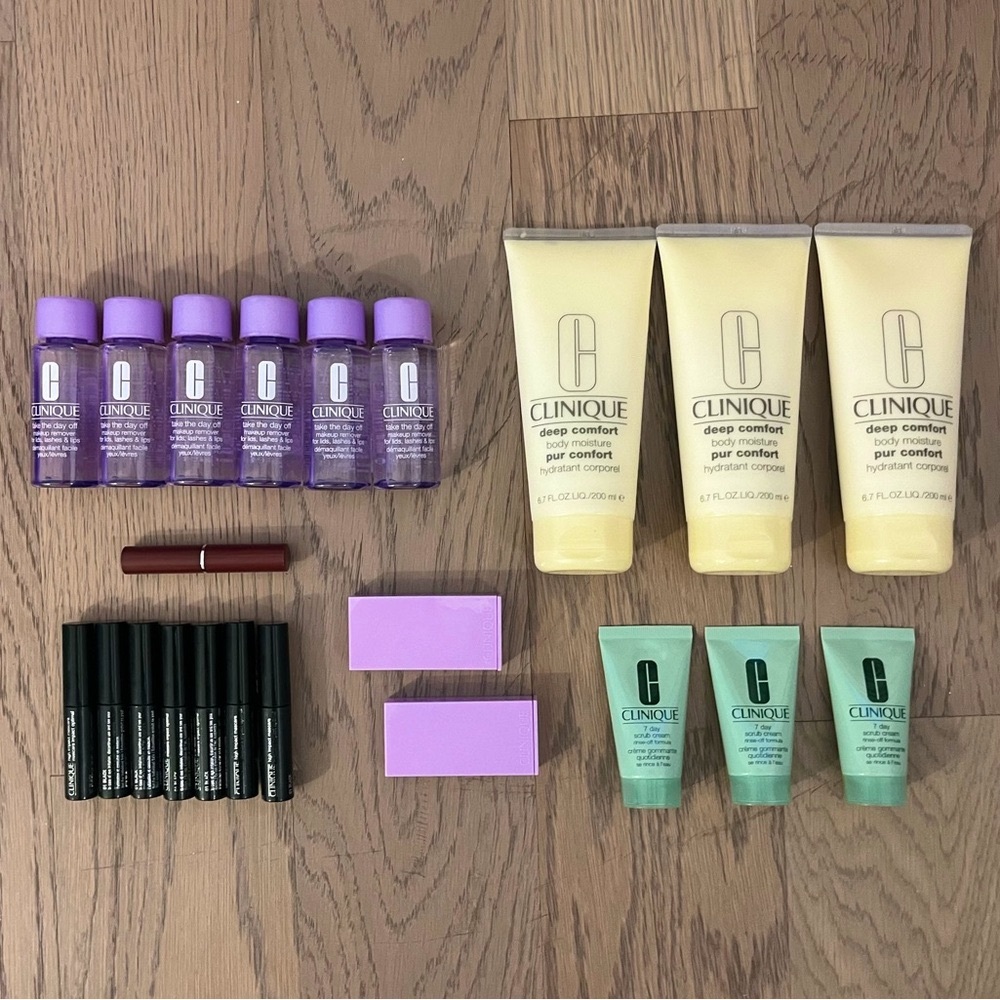 Clinique 22 Piece Skincare & Makeup Bundle Lot  (Full & Travel Size)
